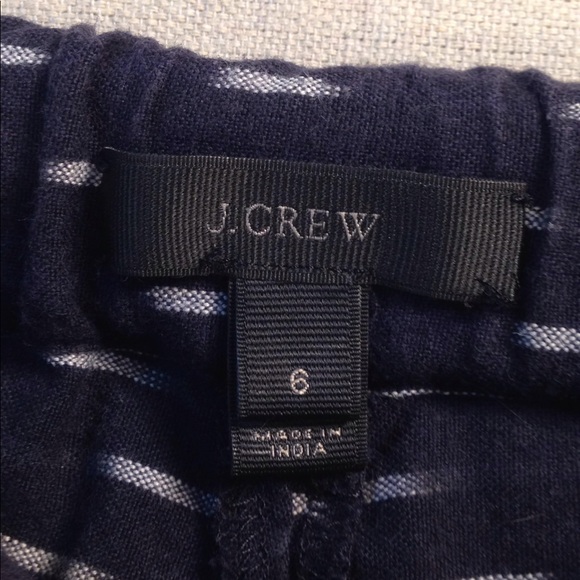 J CREW Beach Pant Metallic Ribbon Navy Ikat 6 - Picture 7 of 8